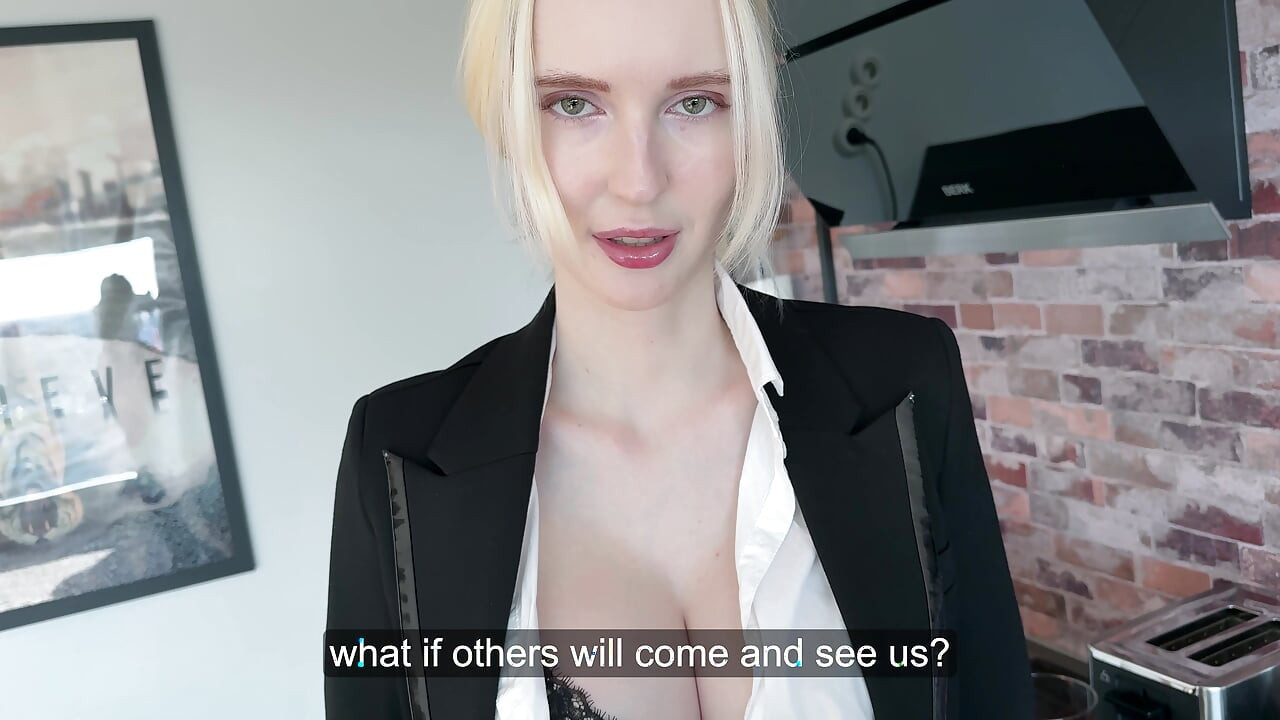 Fucking Hot Coworker in Office Kitchen - Titjob Cum on Her Big Tits