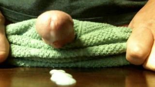 Quick Towel Maturbation and Cum