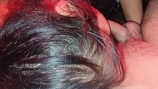 Stepdaughter sneaks under the blanket and wakes me up sucking my dick