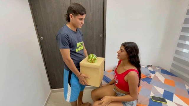 My big cock is my Valentine's gift to my little stepsister.