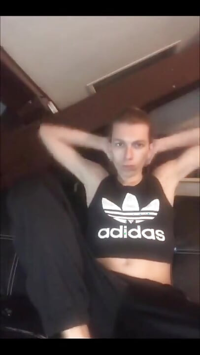 French Young Twink Jerk off While Sniffing His Sneakers Till He Cums