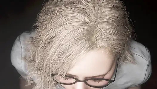 Resident Evil RE9 - Grace arbeitet über Nacht für diese promotion Schwarz Remix Color (Sound) WM von Madruga3D Animation 3D Hentai