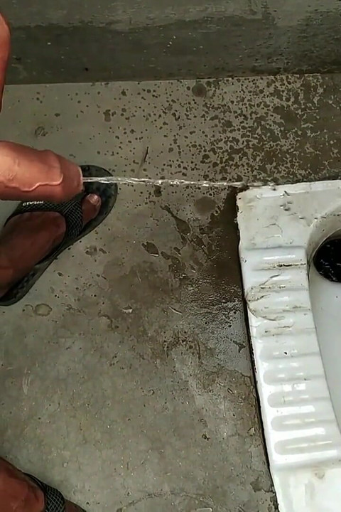 Indian Boy Pissing in Bathroom