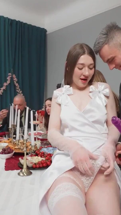 VIP4K. The cumming Bride at the Weird Wedding ceremony. Compilation video | Clip 1
