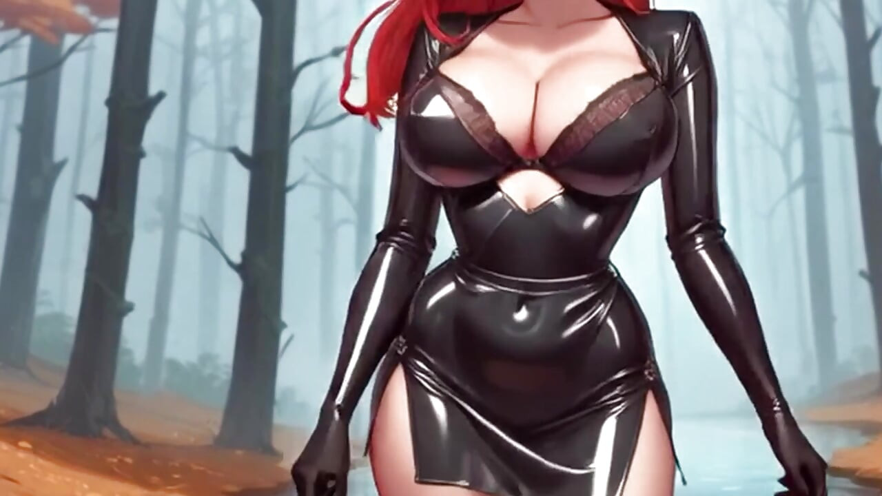 Seksi velike sise poskakuju i zadirkuju! Isprobajte odeću od lateksa