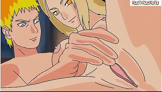 BUSTY BLONDE MILF CHEATS ON HUSBAND WITH YOUNG VISITOR AT NIGHT! Oblivious Writer Husband Cuckold NTR Hentai