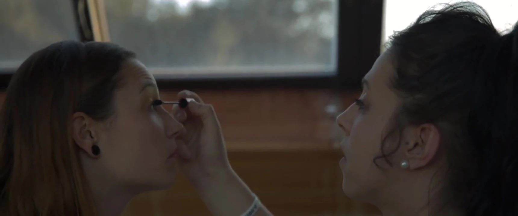 Maquillaje amcık yalama ile lezbiyen eylemi
