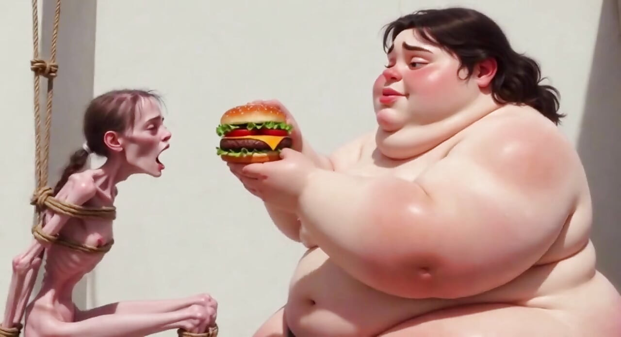 격렬한 먹이주기 세션 - SSBBW 굴욕과 뚱뚱한 소녀