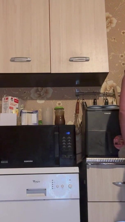 So Horny That Masturbate Whole Cooking and corn fuck | Clip 1