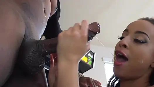 BBC und freches weißes mädchen werden verrückt