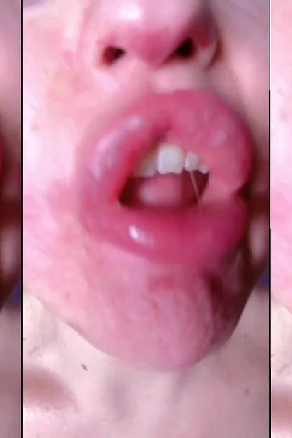 Asmr Teeth Candy Eating - Asmr, Eye Glasses, Gianess, Lipstick, Big Lips, Mough, Food, Face Fetish, Long Nails