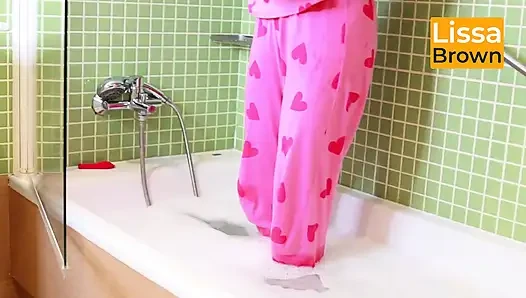 Pink Pijamas in Bubble Bath and Balloon