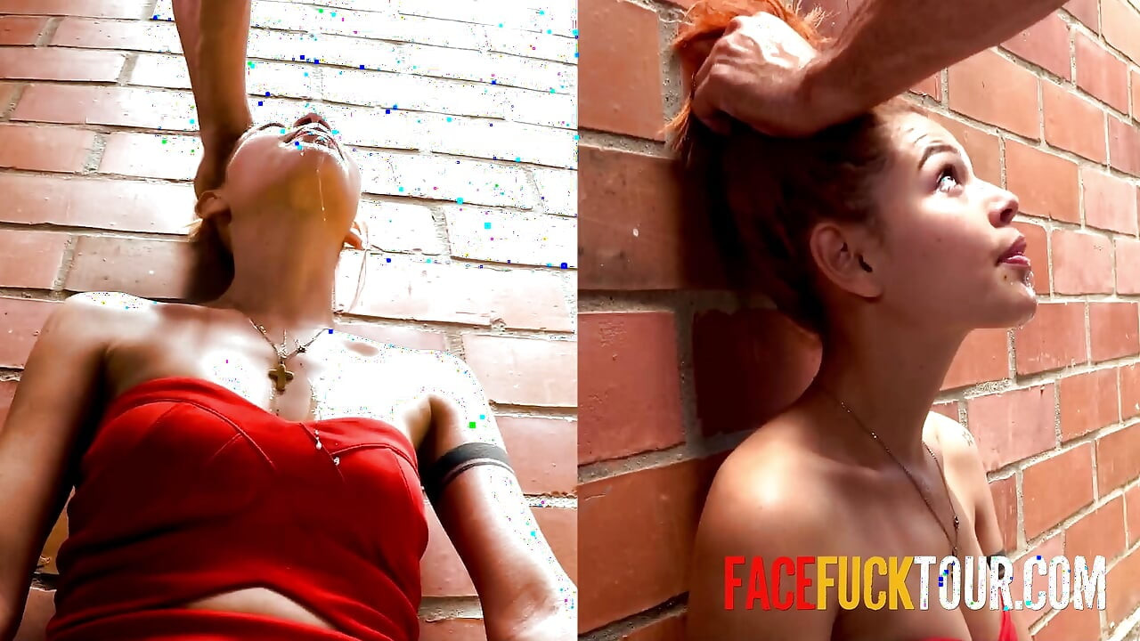 我喜歡這個 18 歲的嬌小拉丁胡特如何處理我的 BWC 被釘在牆上的嘔吐