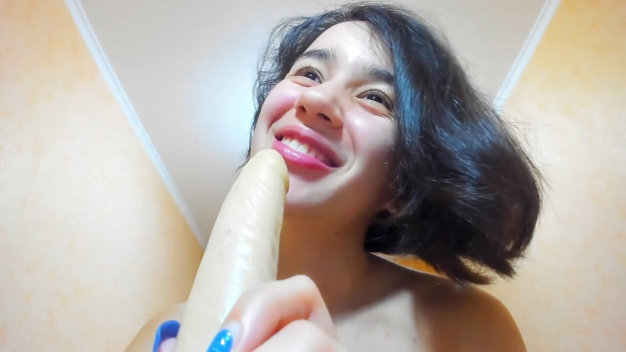 Busty Hot Brunette Myla_angel Sucks and Fucks Huge Dildo!