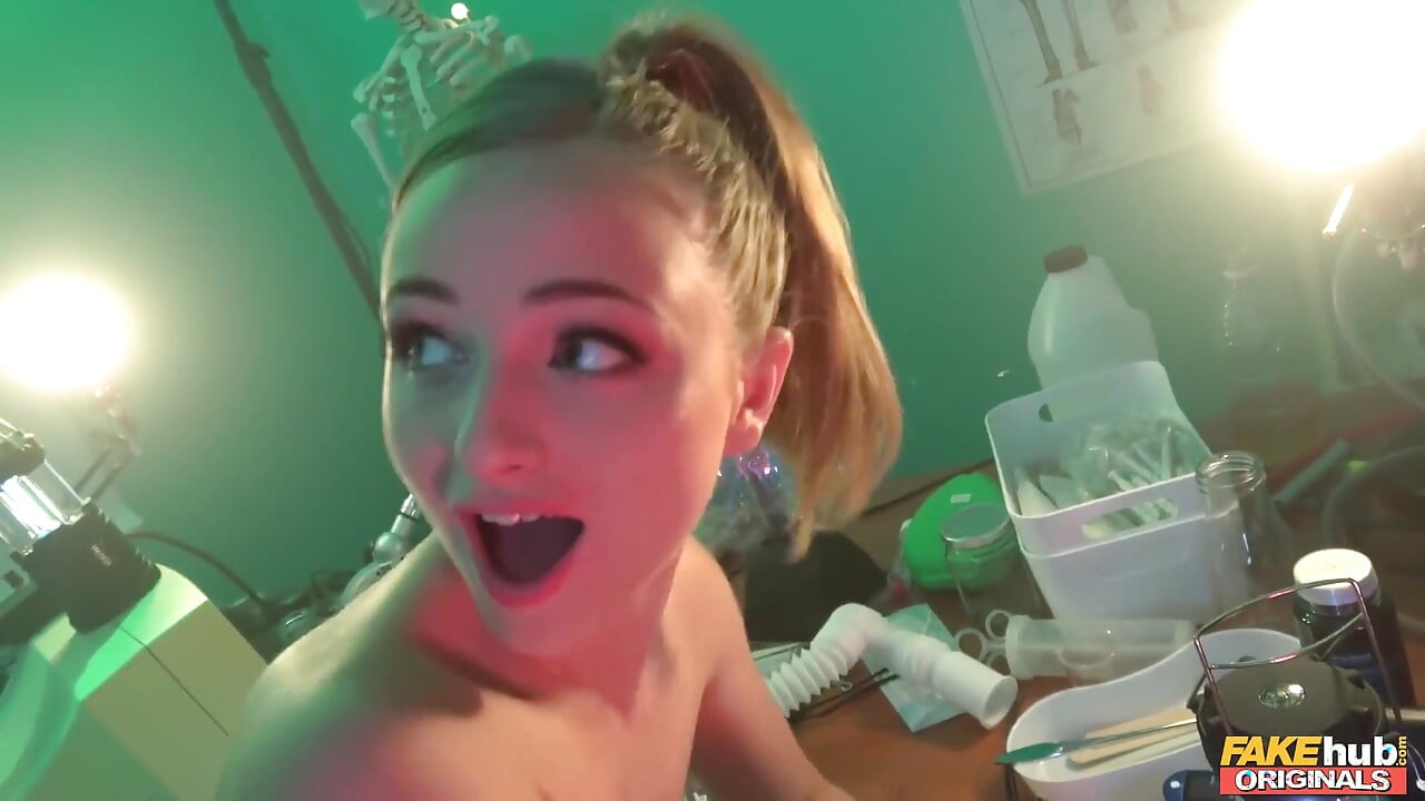 Fakehub Originals - Mad Scientist Steve Brings a Gorgeous Doll Lady Bug to Life & Gives Her a Wild Lab Workout