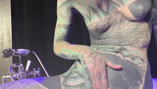 Bathtub Latex Tease + Solo Undress