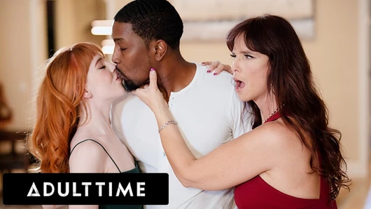 Adult time - la MILF Syren de Mer et l’adolescente Madi Collins se battent pour l’énorme bite d’un collègue ! FFM à trois !