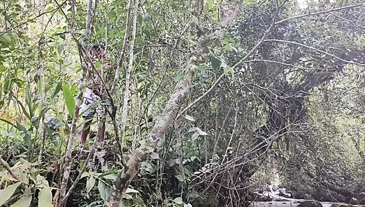 A curvy Colombian woman meets a stranger by the river and asks him to fuck her tight, horny pussy