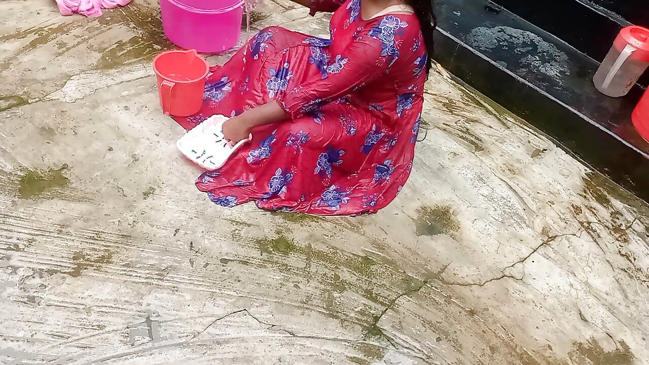 Amateur Desi Hot Step Mom Big Ass Big Nipple Outdoor Shower Exclusive Scene Captured By Her Step Son