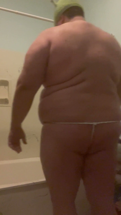 Humongous Chub Ogre Fatty Daddy Burly Chub Flexes His Massive Body In A Skimpy G-String | Clip 1