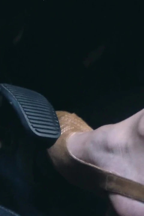 Revving and Driving in Light Brown Peeptoe Sandals