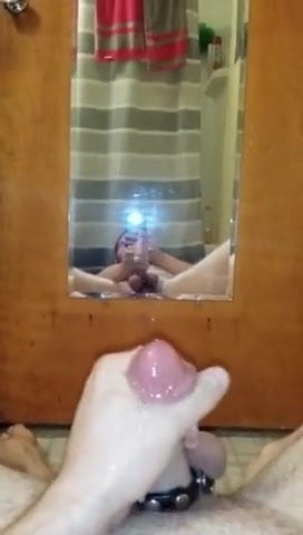Cock stroking and cum shooting 7
