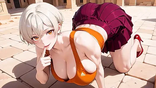 Блондинка с большими сиськами планировала позагорать закончилась переполнением Хаха