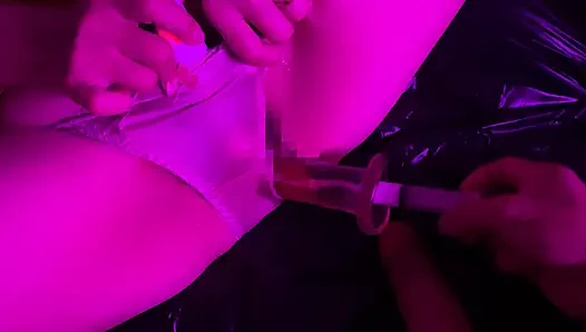 Helping a married woman masturbate using a dildo