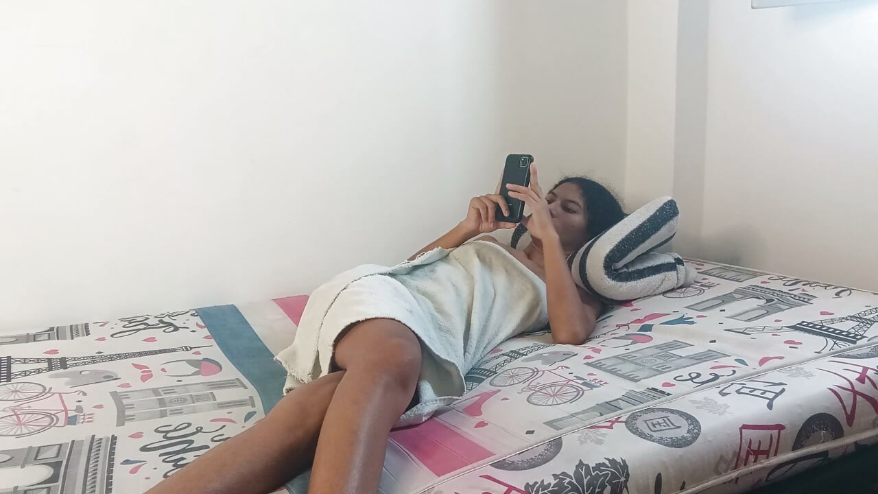 I give my neighbor's pussy a good lick and then she sucks my cock