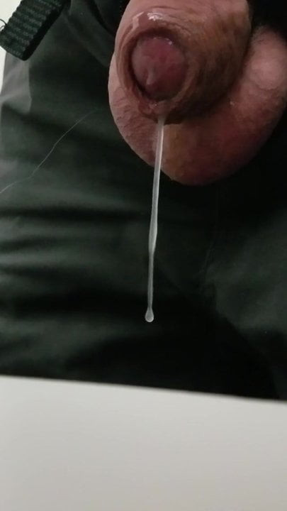 Foreskin Cock Dripping Precum after Cum