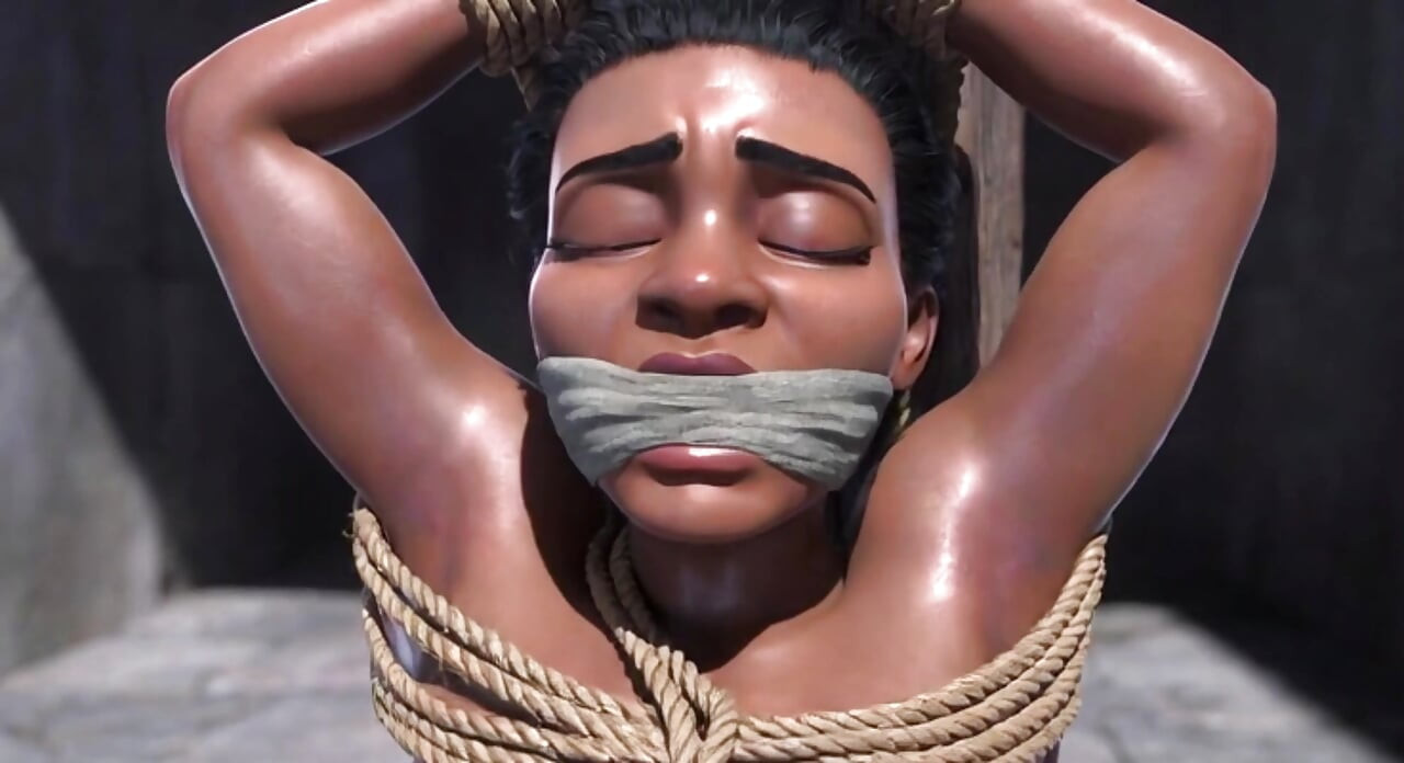 Pregnant African Slave in Bondage - Desperate for More Cum & Breeding