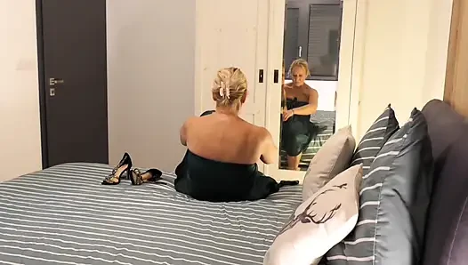 Blonde Mature Wife Enjoys Sex in Bed