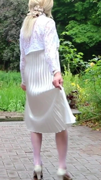 Epic moment from "Severe Caned In A Pleated Satin Gown"