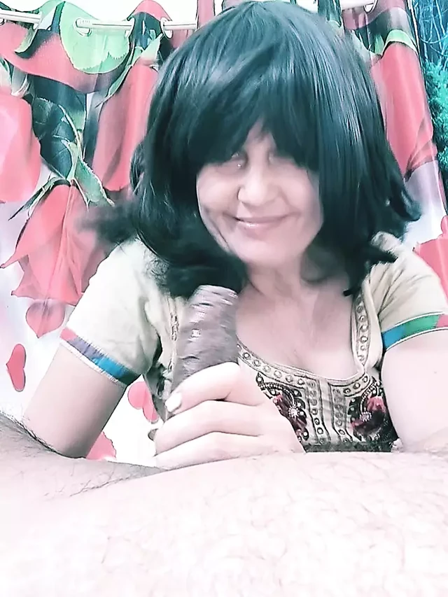 Romantic guy receives blowjob.