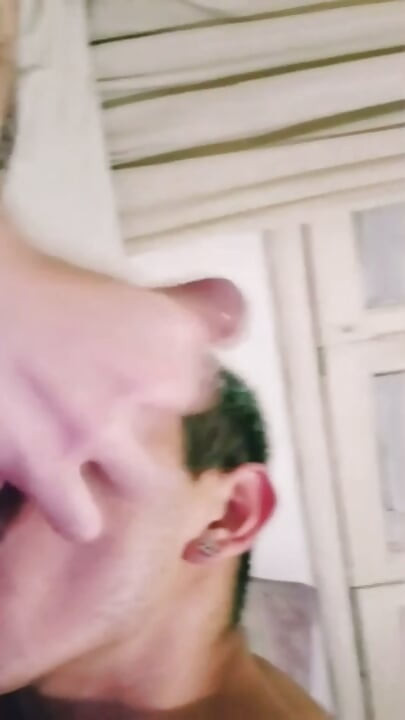 My Friend Swallowed My Cum and Cums with My Hard Cock Inside