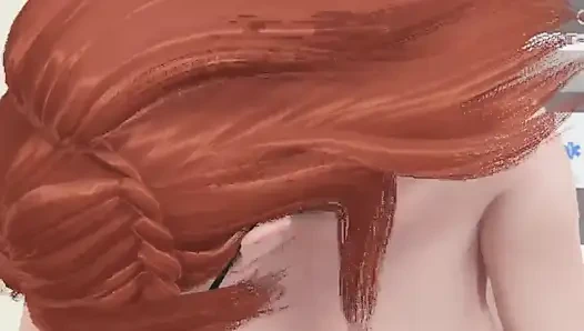 Rothaarige lehrerin bekommt einen schwanz in ihren großen runden arsch gerammt, 3D-porno