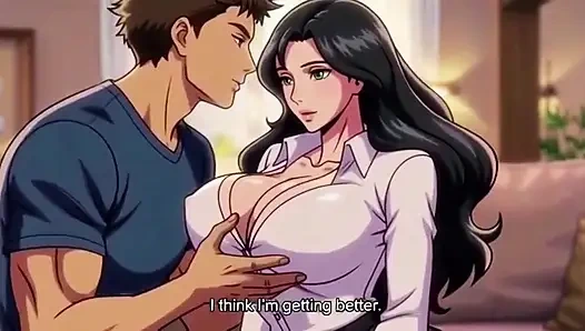 Stepmom teach his stepson how to sequese big natural tits 3D Anime