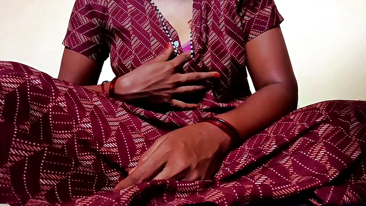 Ammu squeezes her breasts while wearing her nightie, turning up the heat 135