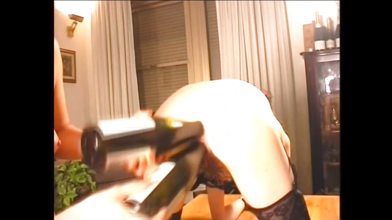 Wet Pussy Fits Bottle in Her Holes