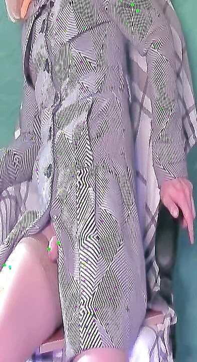 I fuck myself in my coat