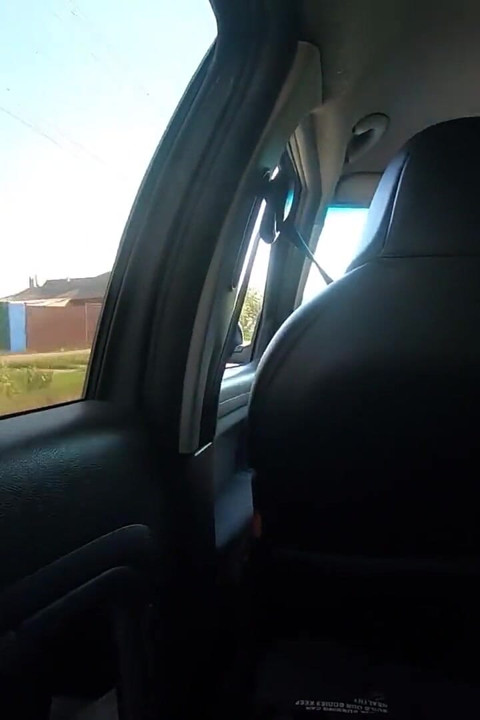 Risky Car Blowjob During Taxi Ride