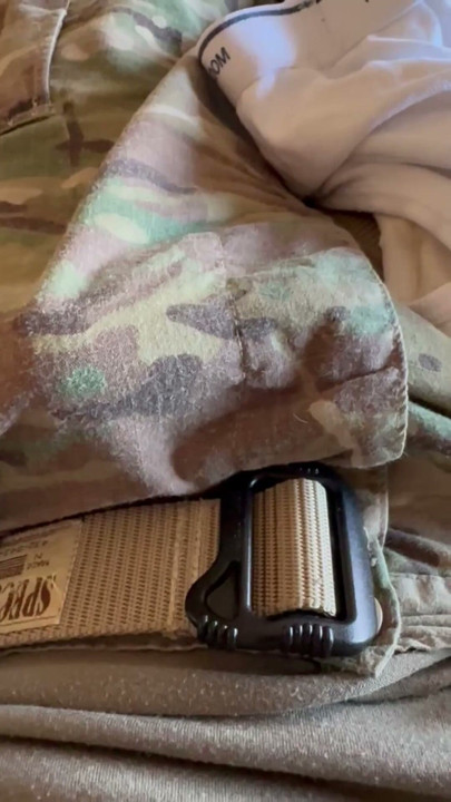 Army soldier jerking off in various uniforms cumpiliation! | Clip 2