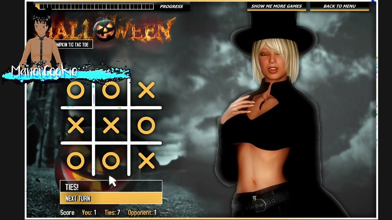 Halloween Hot Pumpkin Tic Tac Toe - This game is the worst.