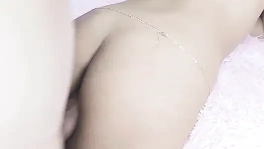 Asian Delight: Rubbing Her Cock On Her Perfect Pussy