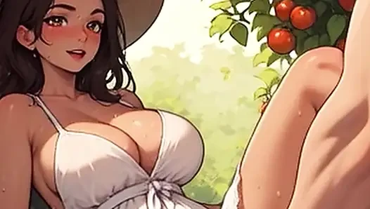 Waifu Garden Lady POV – Panties Aside Penetration & Bench Close-Up Fucking (Preview)