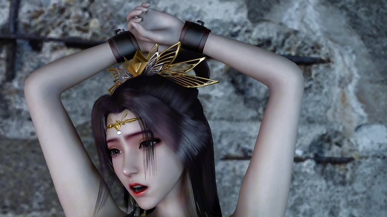 3D Asian Slut Naked Her Shaved Pussy Have BDSM Sex