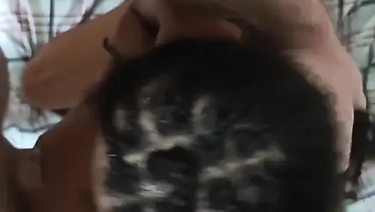 Submissive Pleasing Her Master with a Blowjob