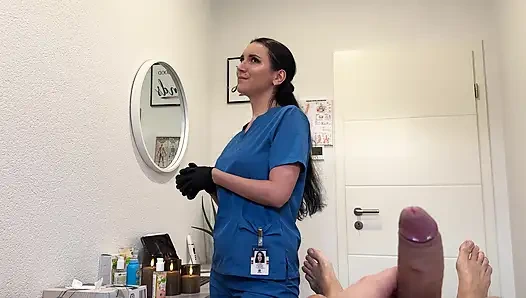 He Gets Caught Jerking During Massage