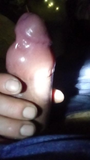 Stroking my thick cock