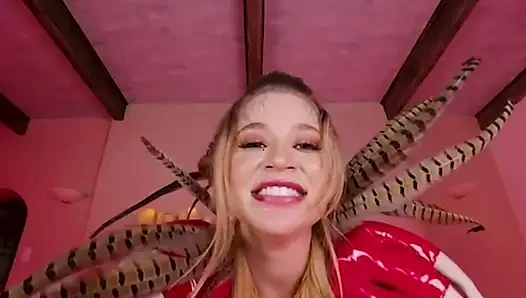 Vrcosplayx sebagai blake blossom sebagai beatrice menjadi succubus keabadiannya untuk meroket kontolmu bagian 2